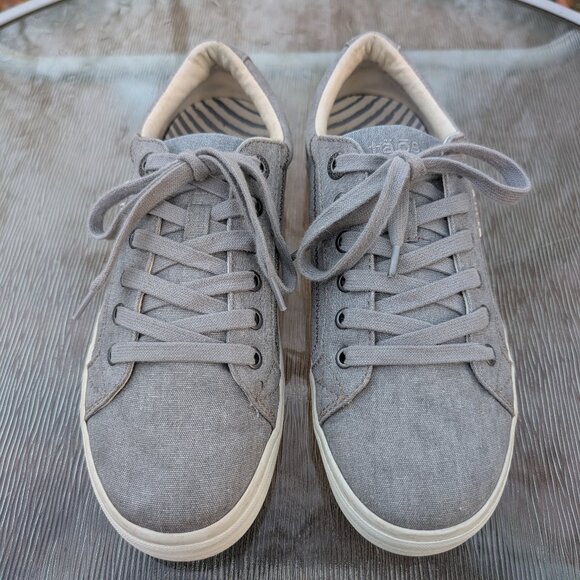 Women's TAOS Plim Soul Gray Canvas Sneaker Shoes Size 8.5 - Picture 5 of 11